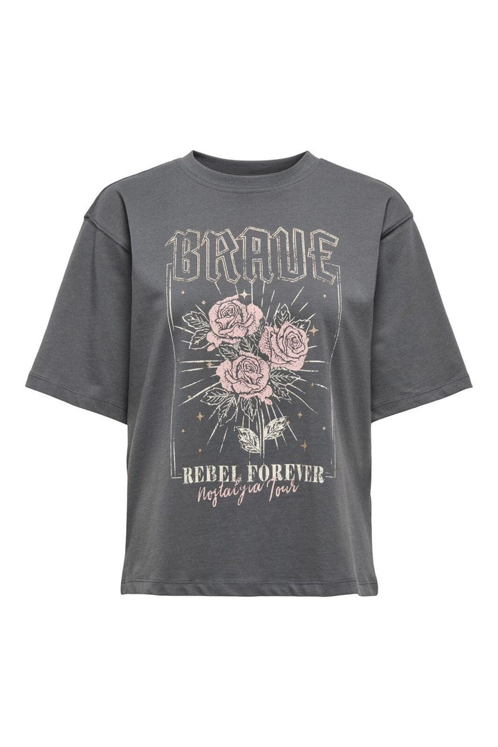 Only - Onllana Life S/S Print Top Box - 4916006 Magnet Lana Brave