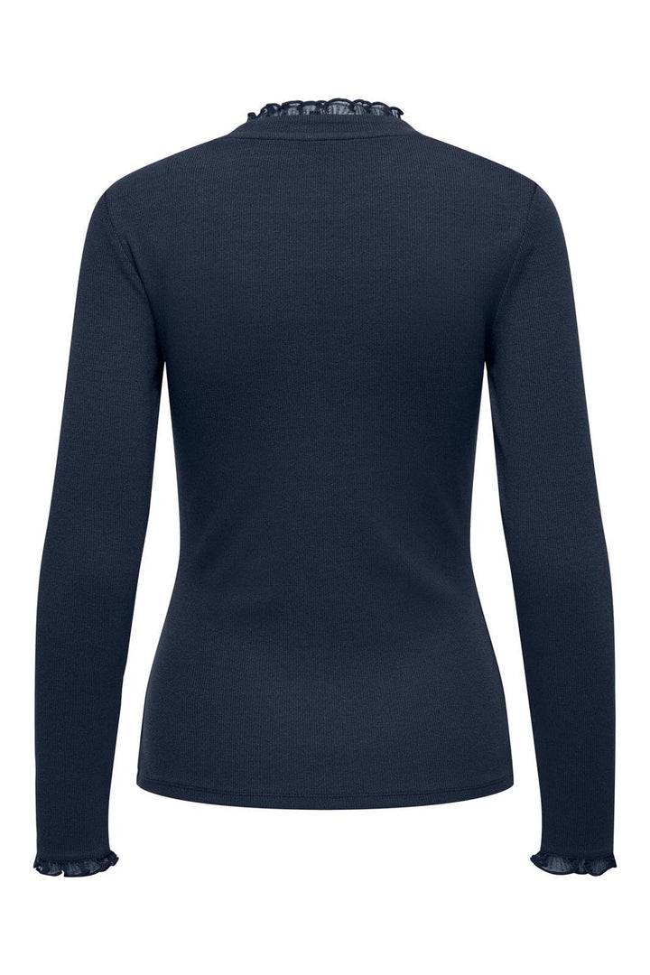 Only - Onlleslie L/S Lace Mix Top - 5162966 Navy Blazer