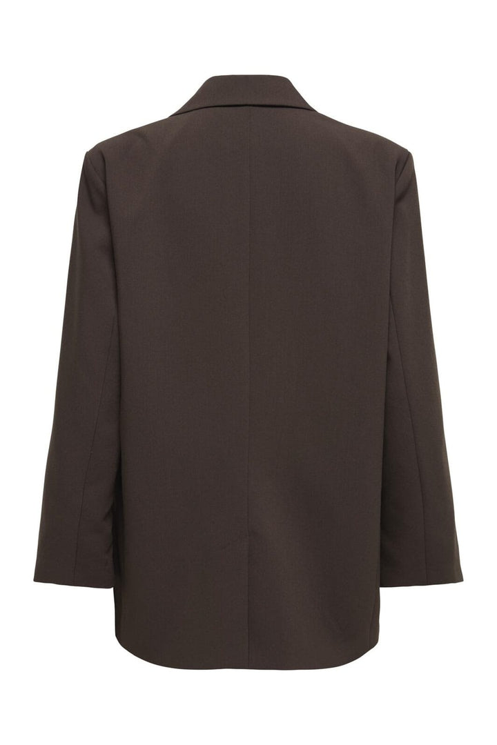 Only - Onllinda-Raven Life L/S Bf Blazer Tlr Ox - 4980287 Coffee Bean