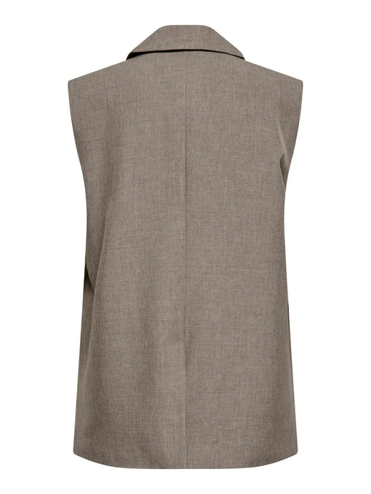 Only - Onllinda S/L Mel Oversize Waistcoat Tlr - 5090457 Major Brown Melange Veste 
