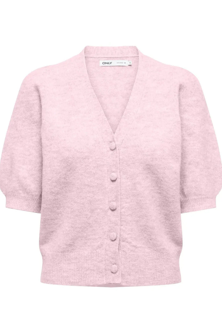 Only - Onlliva V-Neck S/S Cardigan Knt - 4975690 Potpourri Melange Cardigans 