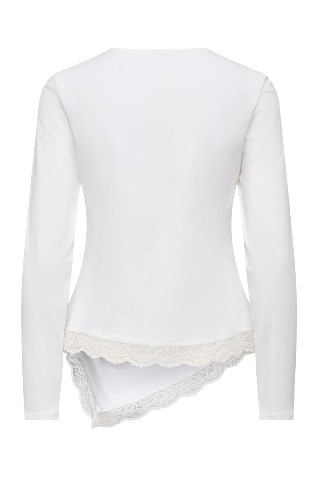 Only - Onllive Love L/S Ruching Top - 5130904 Cloud Dancer Dtm Lace