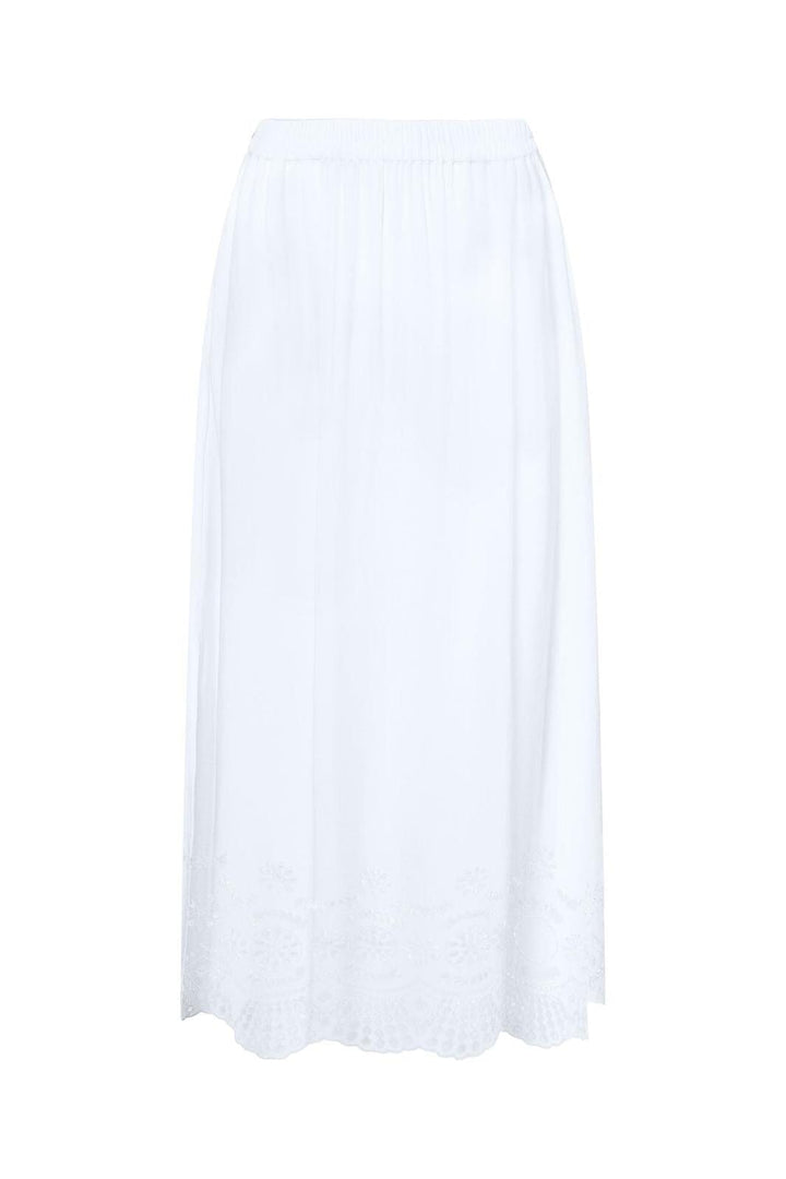 Only - Onllou Life Emb Long Skirt - 4689278 Bright White