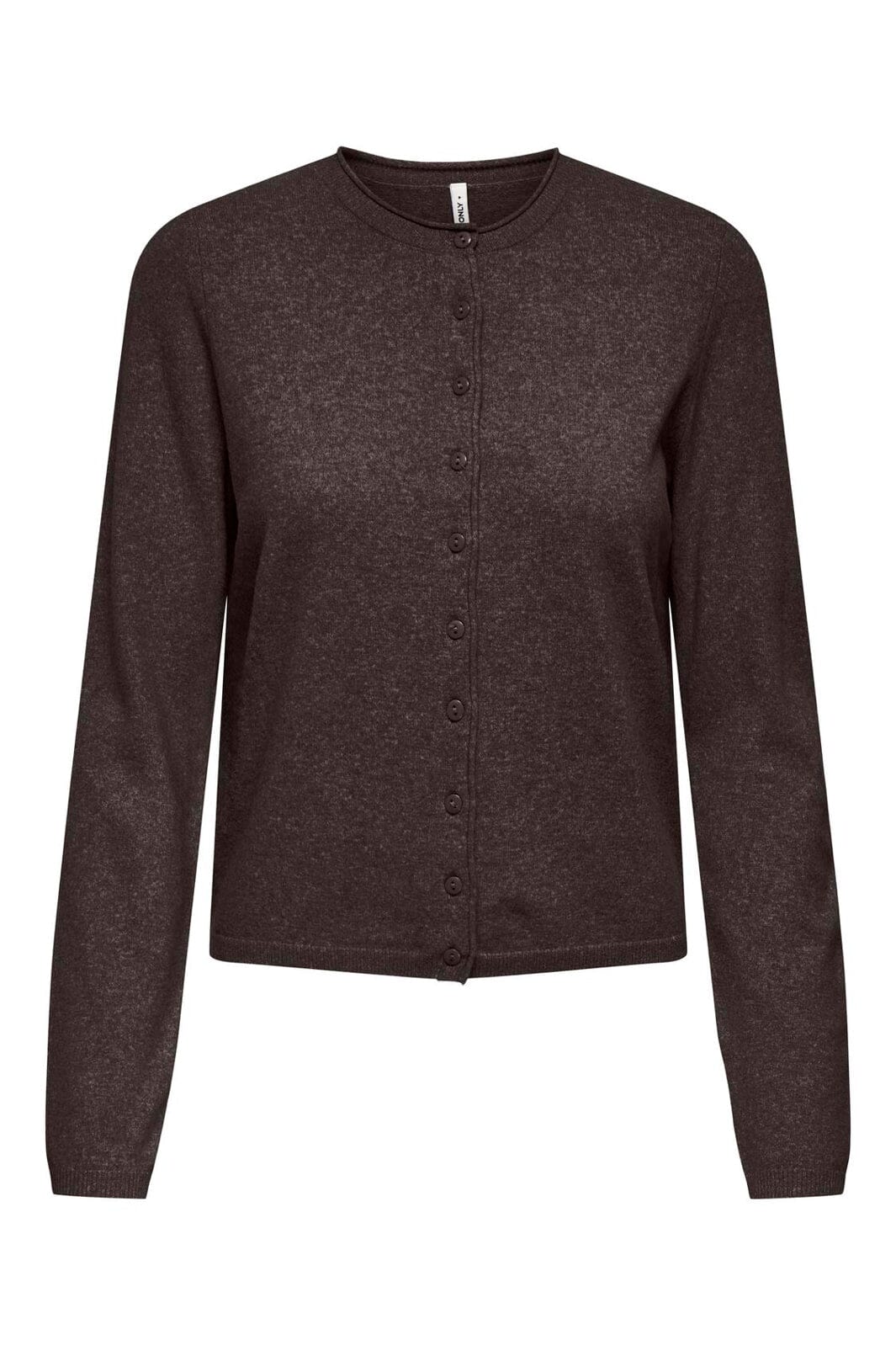 Only - Onlloyal Ls O-Neck Button Cardi Knt - 5021298 Chocolate Torte Melange