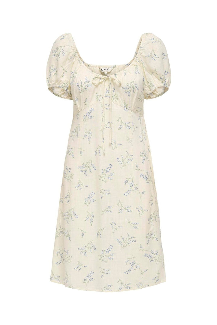 Only - Onllyrida S/S Tie Detail Dress - 4996378 Bright White Wild Bundles