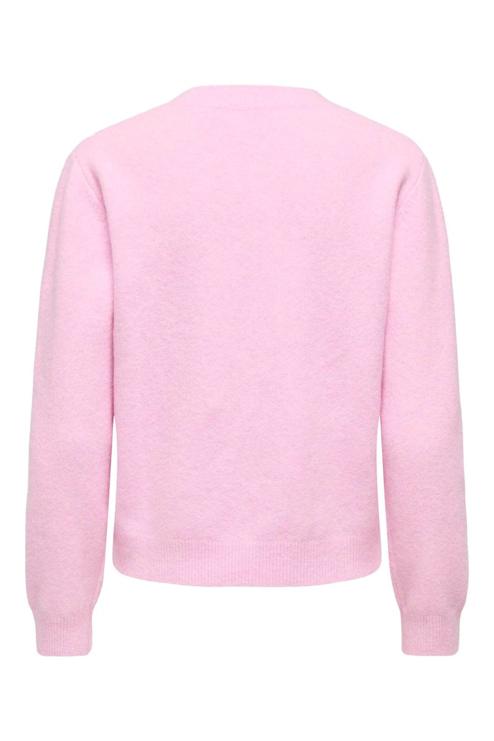 Only - Onlmacey Ls Oneck Half Button Knt - 5030571 Bonbon Heart Buttons / Melange