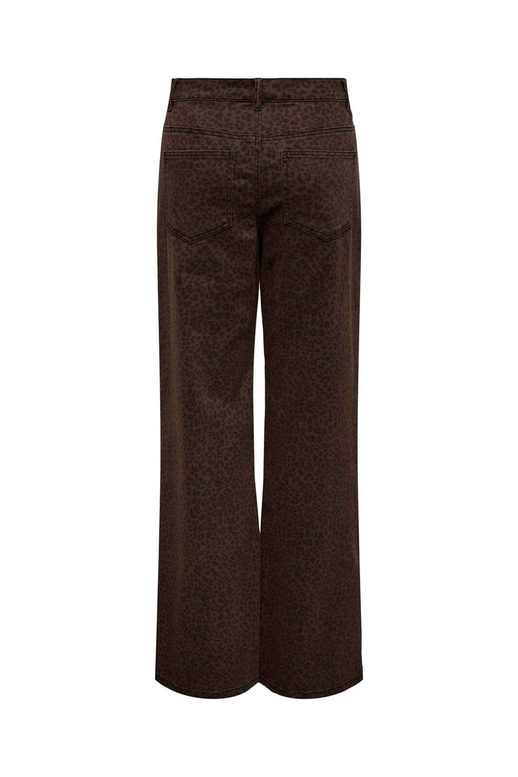 Only - Onlmadison Wide Animal Pant - 4840397 Chicory Coffee W. Black Leo