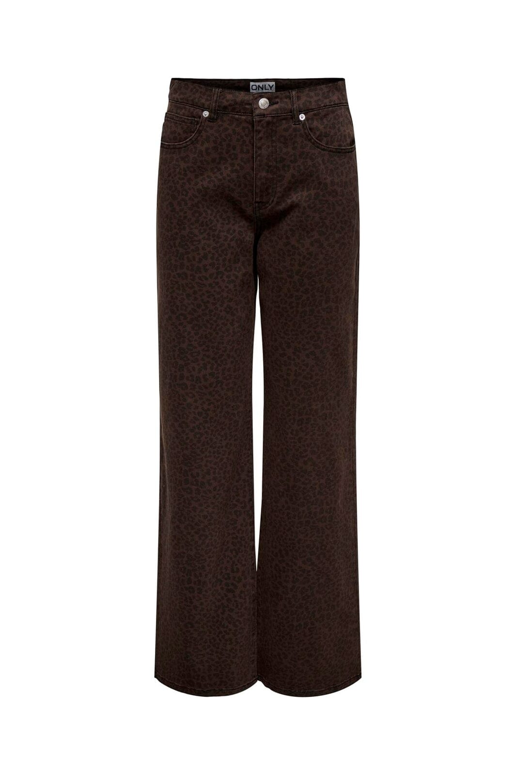 Only - Onlmadison Wide Animal Pant - 4840397 Chicory Coffee W. Black Leo