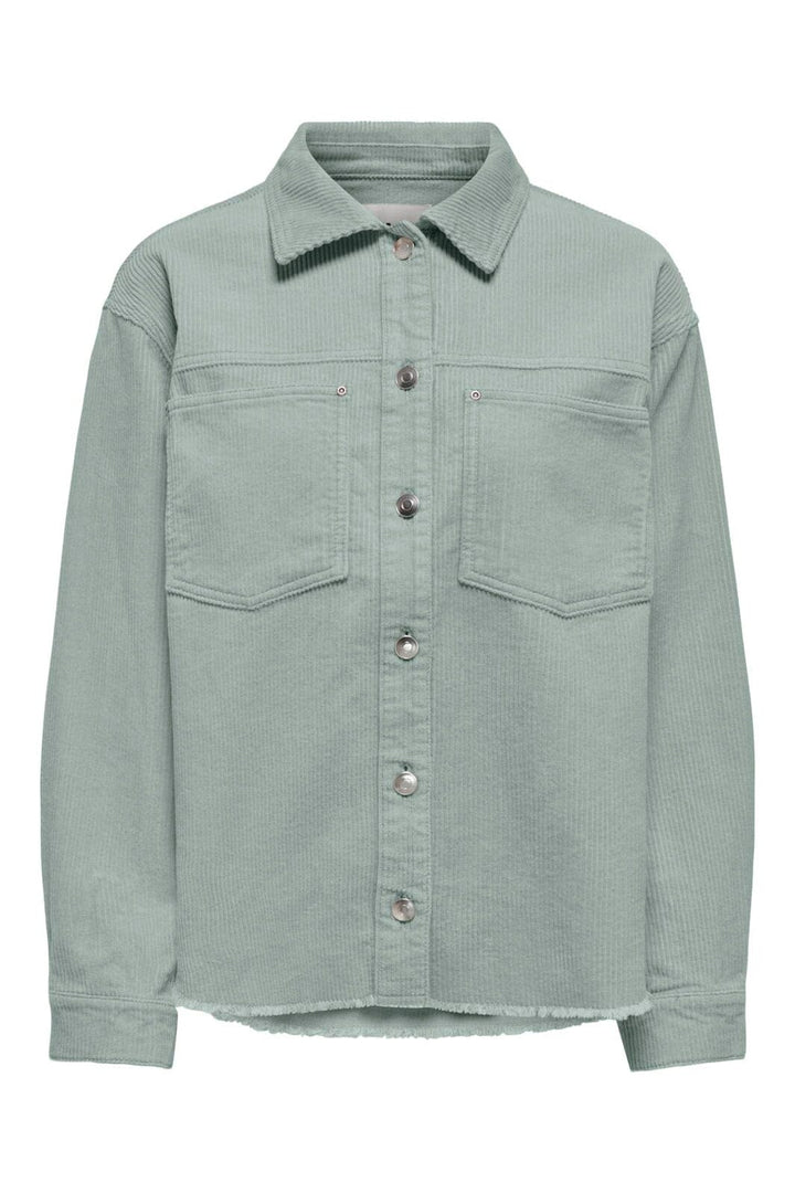 Only - Onlmaiko-Bitten L/S Cord Shacket Cc - 4983305 Jadeite
