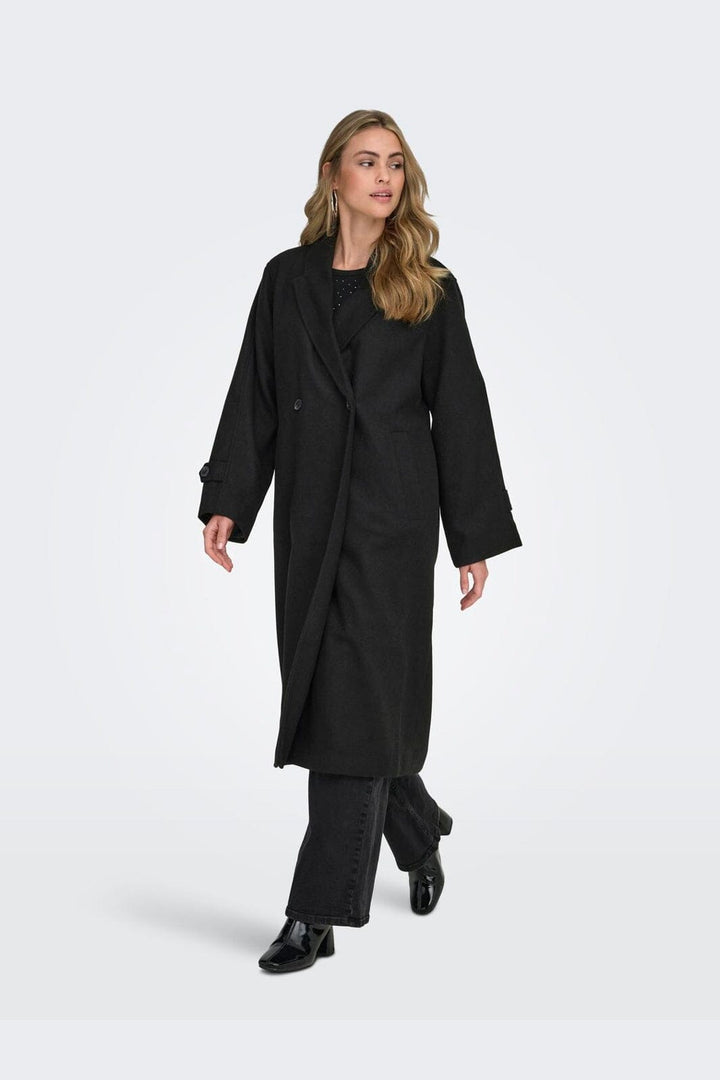 Only - Onlmaisy Oversized Wool Coat - 4951406 Black Solid