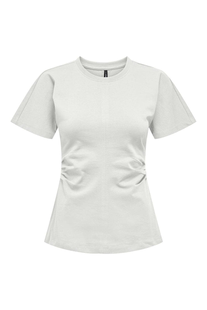 Only - Onlmarie Life S/S Ruching Top - 4960703 Cloud Dancer