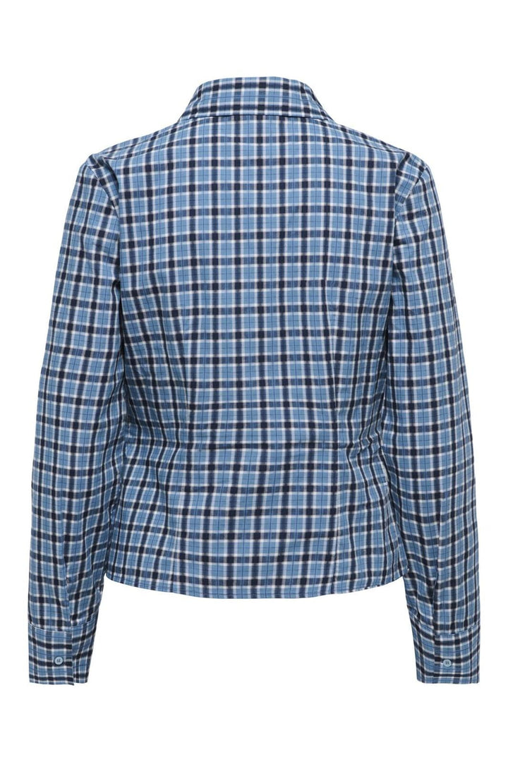 Only - Onlmarlo Ls Fitted Check Shirt - 4941262 Little Boy Blue W. Medieval Blue