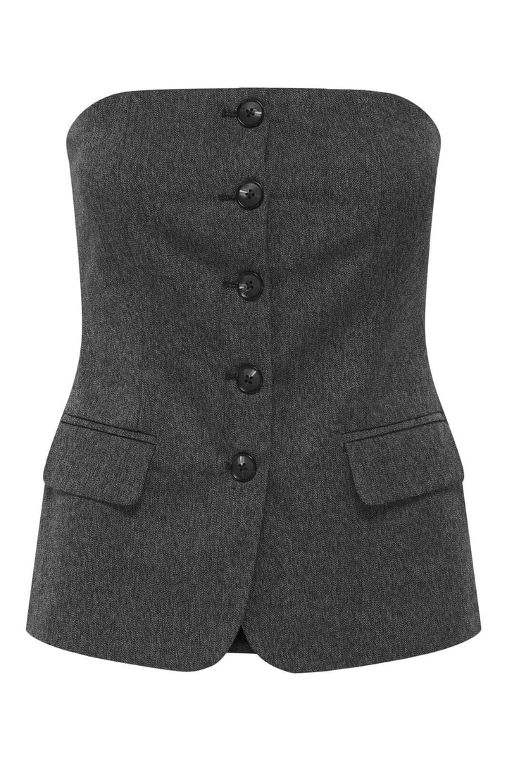 Only - Onlmarnie S/L But Tube Waistcoat Tlr - 4854946 Dark Grey Melange