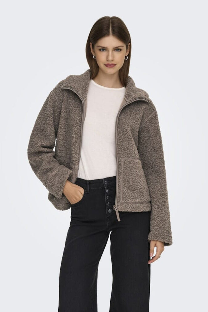 Only - Onlmegan Teddy Jacket - 4903501 Walnut Fleece jakker 