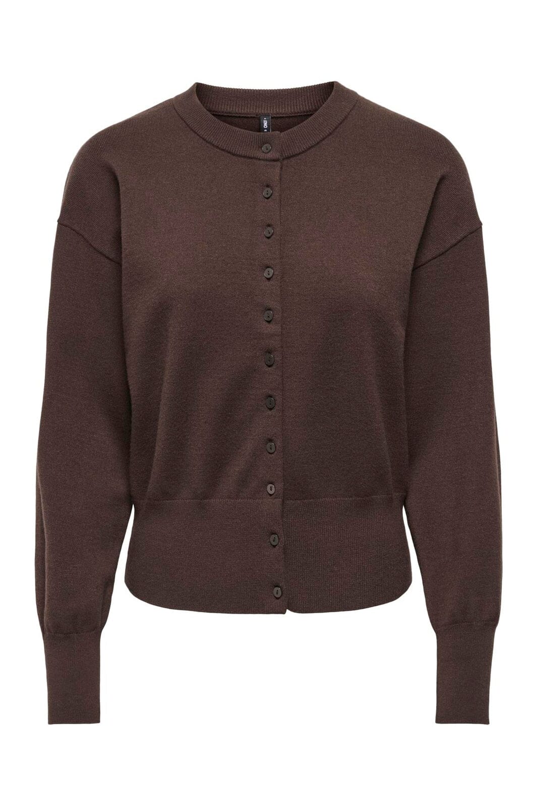 Only - Onlmio Ls O-Neck Button Cardiga Knt - 5052264 Seal Brown Dtm Buttons