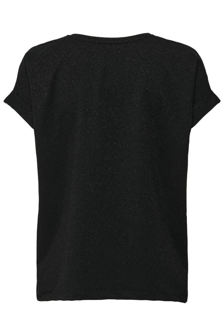 Only - Onlmoster Glitter S/S Top - 4847262 Black Black Lurex