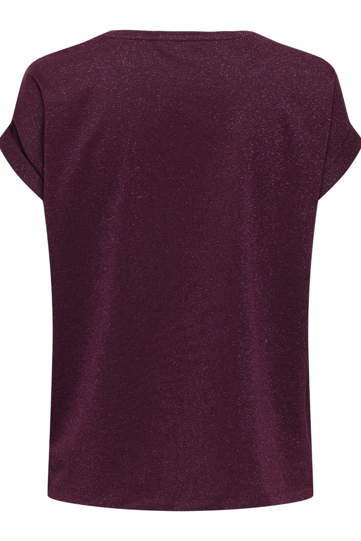 Only - Onlmoster Glitter S/S Top - 4847267 Chocolate Truffle Chocolate Truffle Lurex