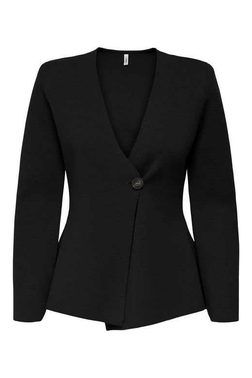 Only - Onlmyera Life Ls One Button Cardigan Knt - 4932283 Black