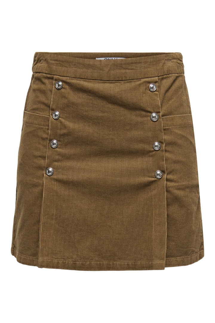 Only - Onlnessa But Pleat Cord Skirt - 4810802 Toasted Coconut