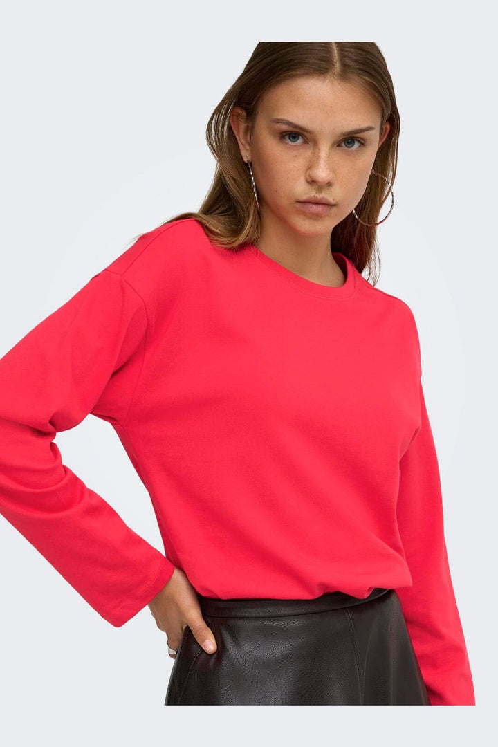 Only - Onlnew Soph L/S O-Neck Solid Top - 5212827 Lollipop
