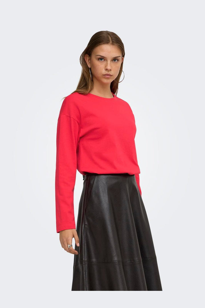 Only - Onlnew Soph L/S O-Neck Solid Top - 5212827 Lollipop