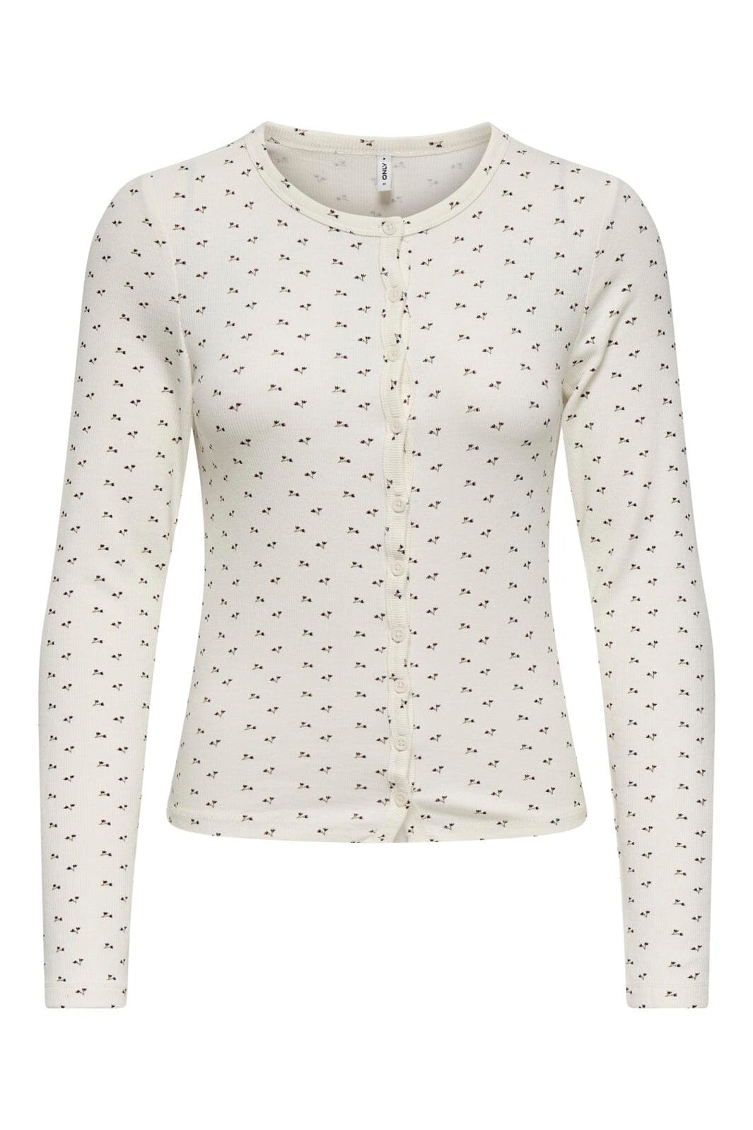 Only - Onlnora L/S Cardigan - 4977938 Cloud Dancer Little Flower Winetasting