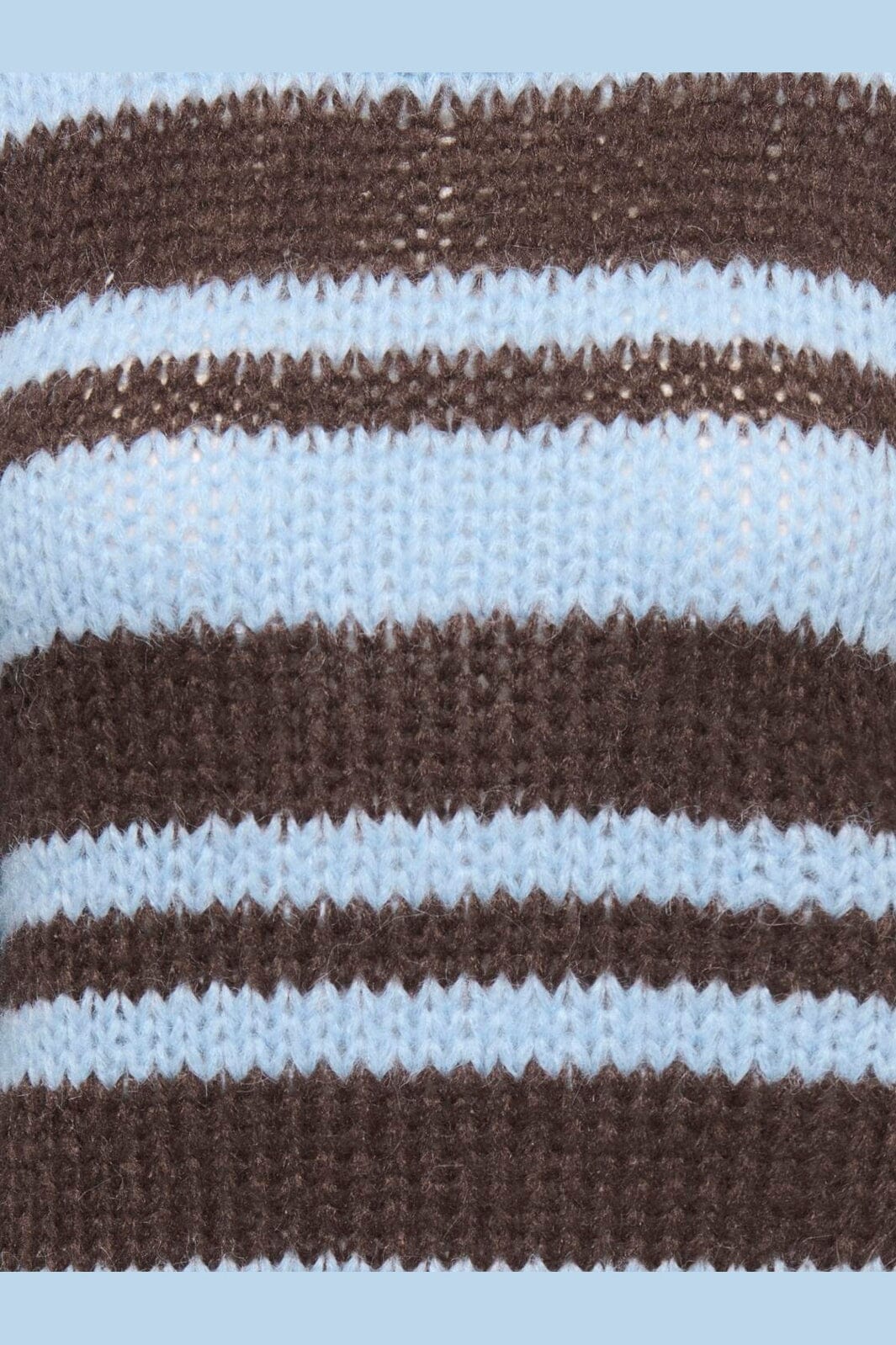 Only - Onlnordic Ls Stripe O-Neck Knt - 5089524 Dusty Blue Block/Coffee Bean
