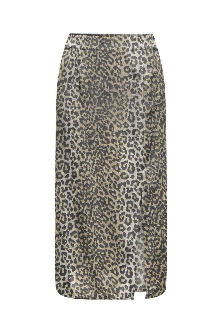 Only - Onlnova Life Elite Lamar Slit Skirt - 4746301 Timber Wolf 631 Wildlife