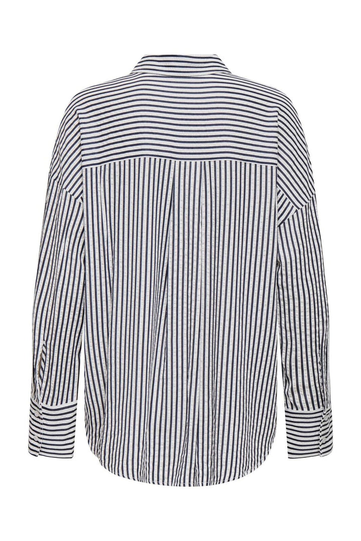 Only - Onloregon Bari L/S Stripe Shirt - 4965813 Black Bright White
