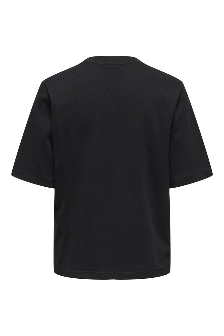 Only - Onlpuri Life S/S Top Box Pri - 4955266 Black Electric + Label Puri Thunder