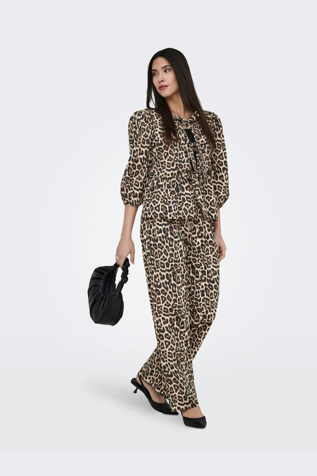 Only - Onlranina 3/4 Bow Top Cc - 4920542 Peyote Chic Leo
