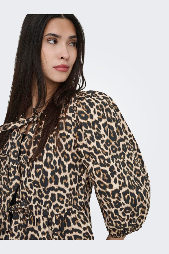 Only - Onlranina 3/4 Bow Top Cc - 4920542 Peyote Chic Leo
