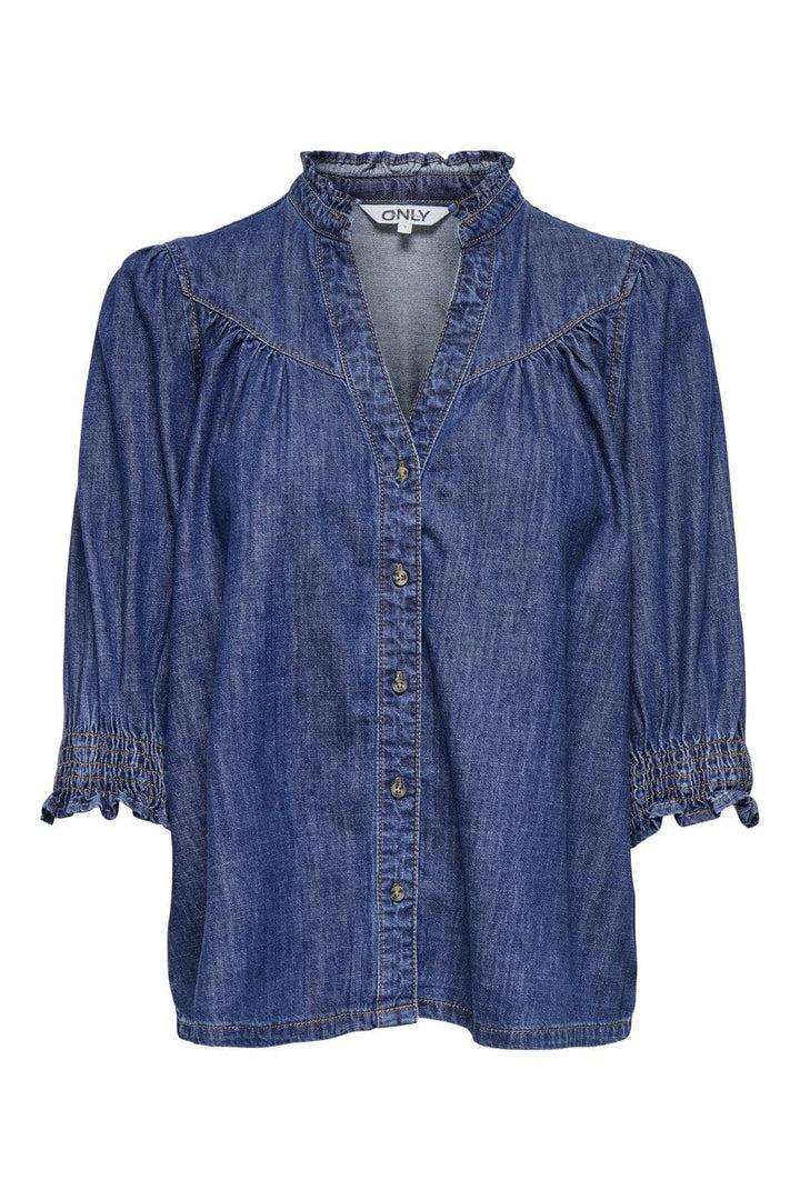 Only - Onlraya 3/4 Shirt Akm - 4888019 Dark Blue Denim