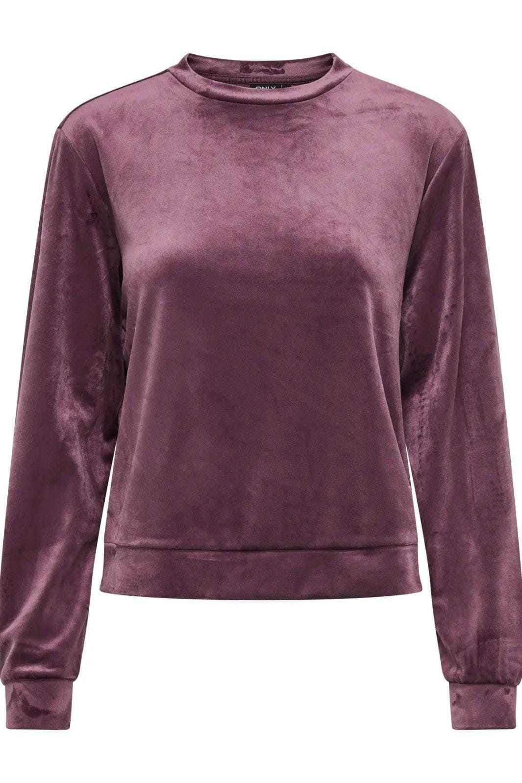 Only - Onlrebel L/S Roundneck Swt - 4870308 Winetasting Sweatshirts 