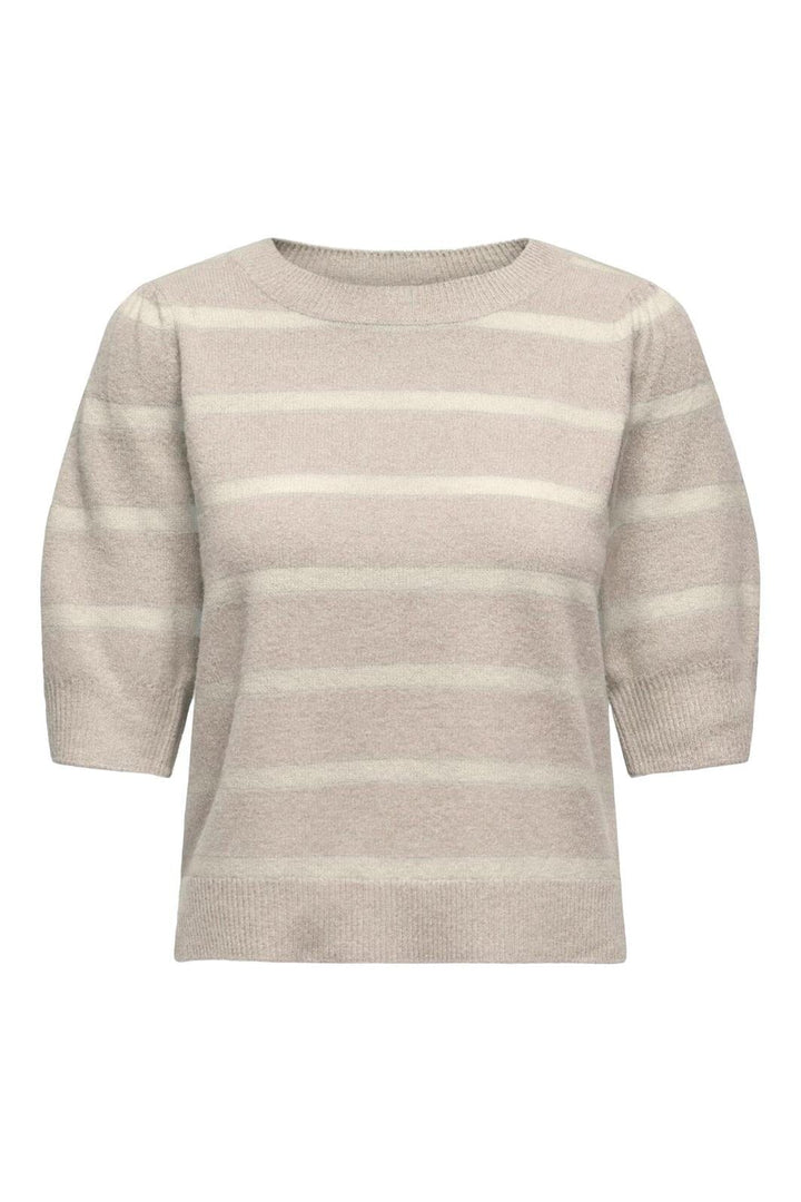 Only - Onlrica Life 2/4 Pullover Knt - 4723819 Humus Mel W/ Birch Mel (Lea)