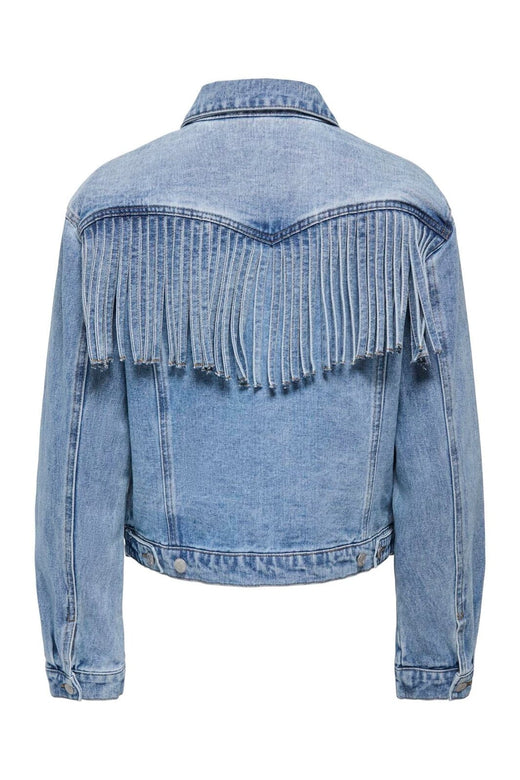 Only - Onlrikki Ls Fringe Jacket Gua - 5070706 Light Blue Denim