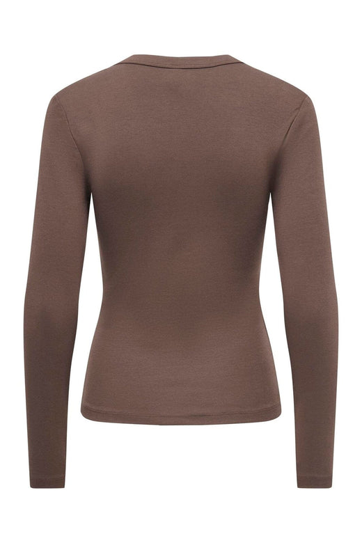 Only - Onlriley L/S V Neck Top - 5263437 Chocolate Martini