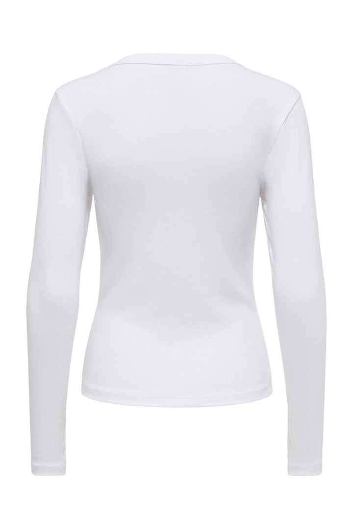 Only - Onlriley L/S V Neck Top - 5263442 Cloud Dancer