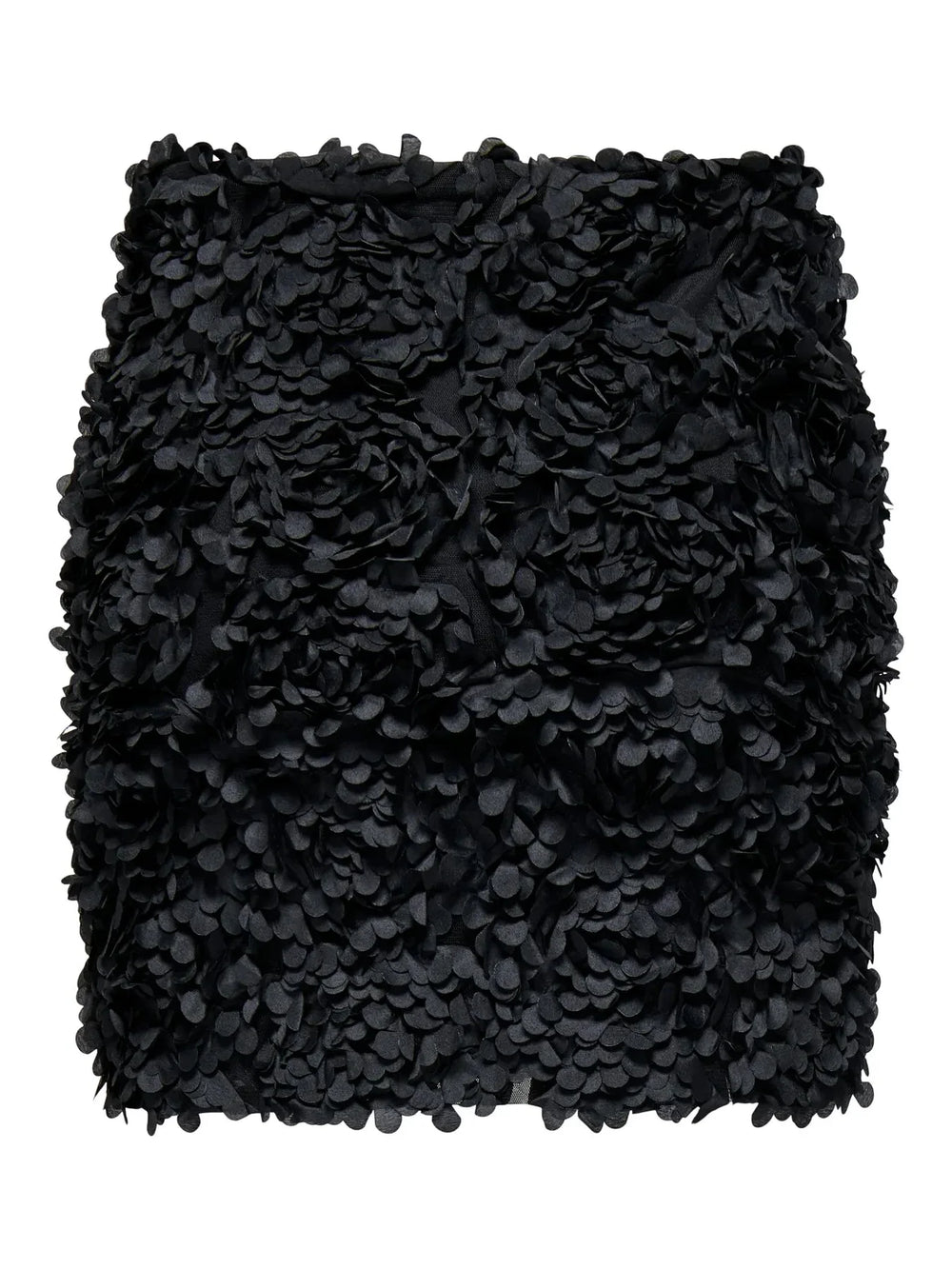 Only - Onlrosebloom Short Skirt - 4913284 Black Rose Flower (Black) Nederdele 