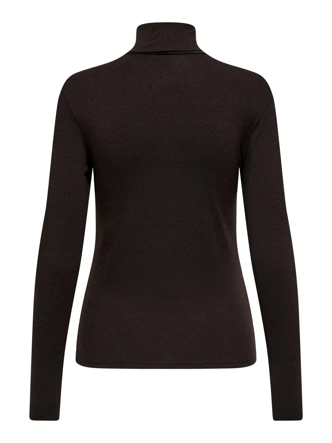 Only - Onlsia L/S Roll Neck Top Box - 4891631 Black Coffee Melange Toppe 