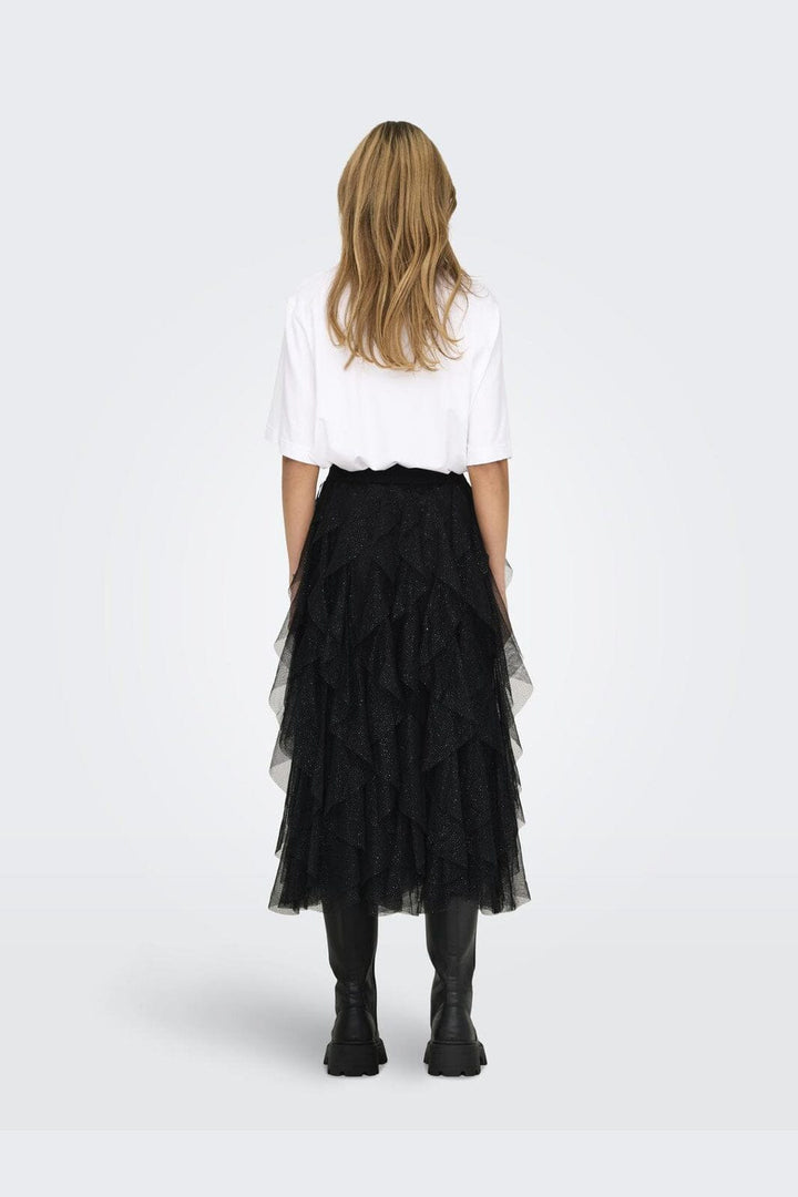 Only - Onlsky Glitter Skirt - 4674334 Black Black Glitter