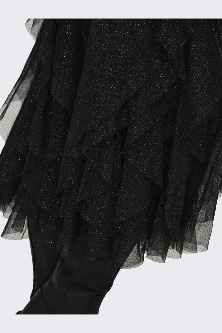 Only - Onlsky Glitter Skirt - 4674334 Black Black Glitter