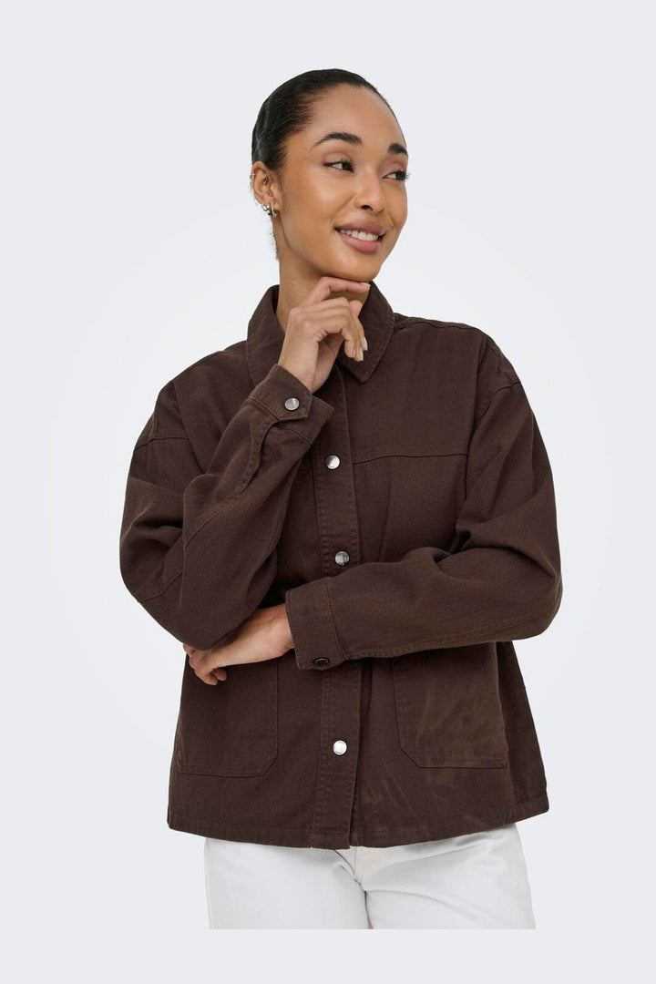 Only - Onlsierra Twill Jacket - 5048520 Chicory Coffee