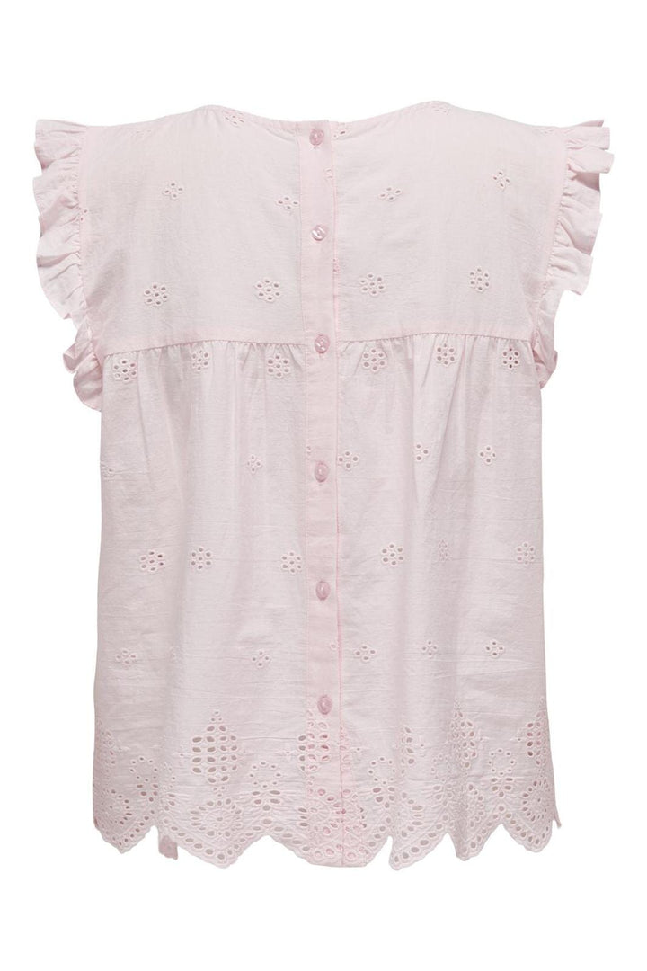 Only - Onlsilla Life S/L Frill Top 15213398 - 4678351 - Cradle Pink