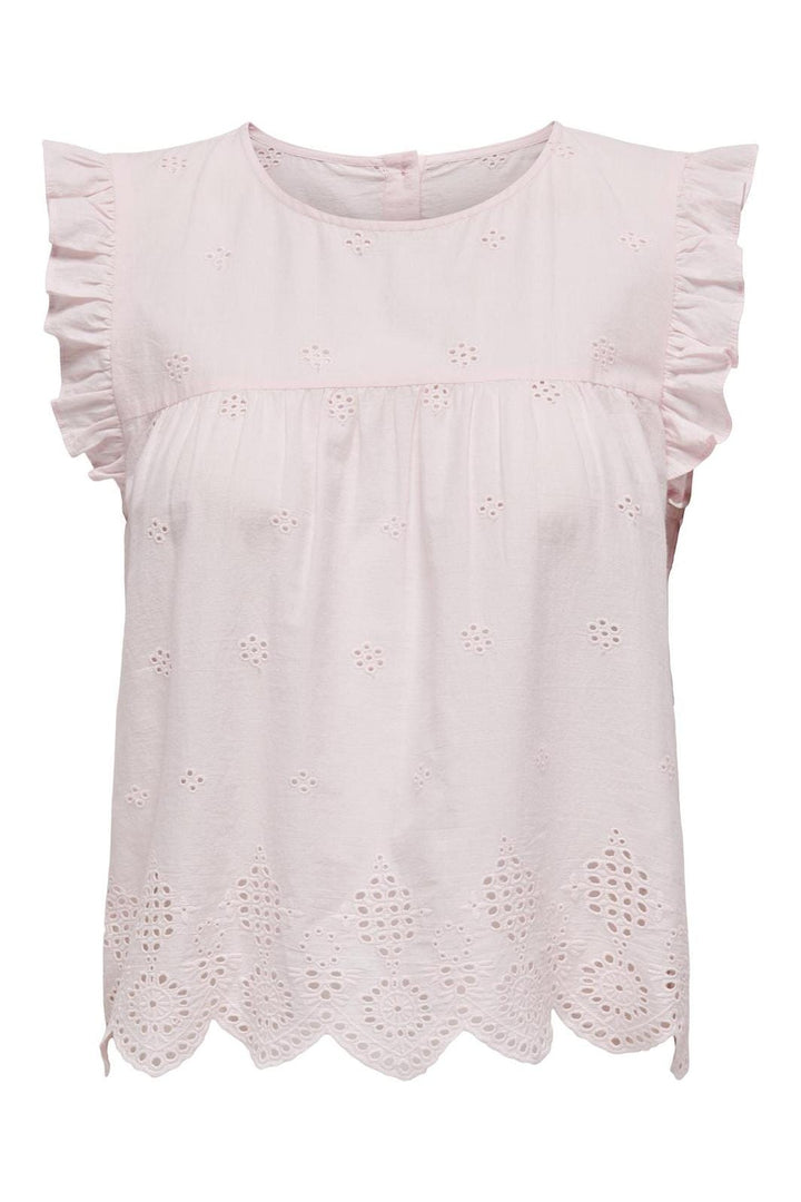 Only - Onlsilla Life S/L Frill Top 15213398 - 4678351 - Cradle Pink