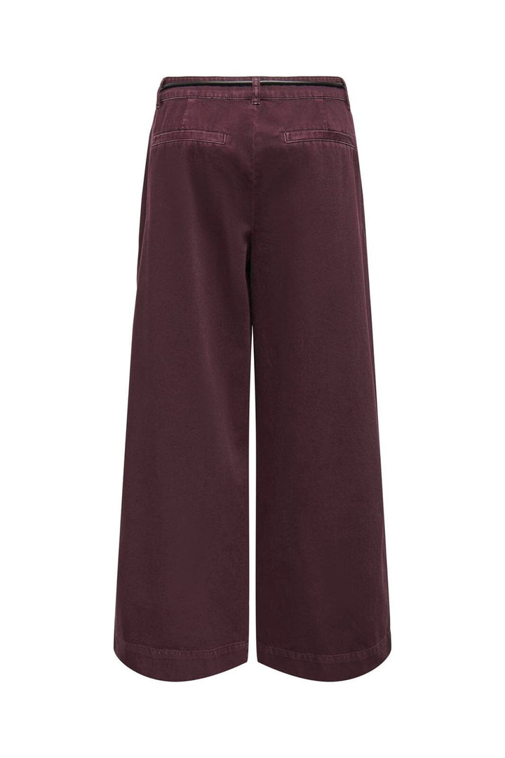Only - Onlsilla Lw Belt Baggy Wide Pant Cc - 5044821 Fudge