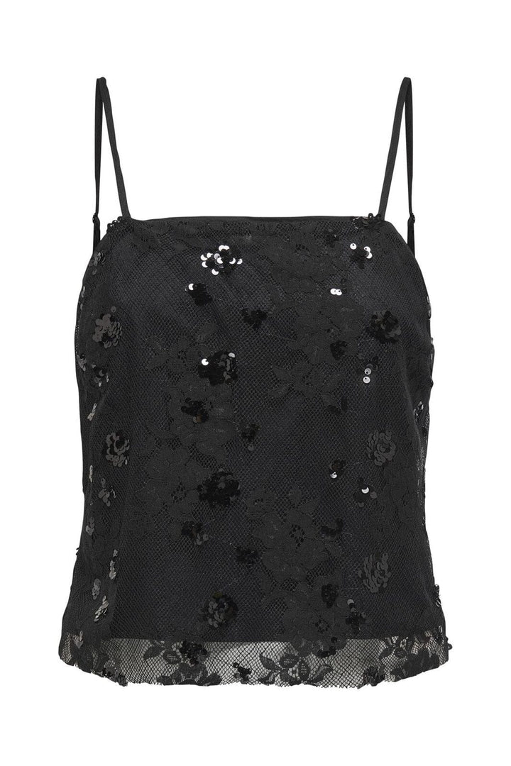 Only - Onlsinna Lace Singlet Xt - 4838740 Black