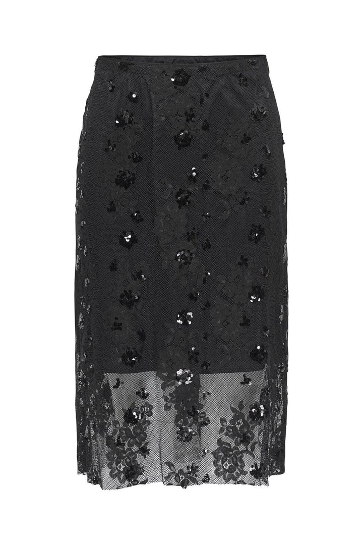 Only - Onlsinna Lace Skirt Xt - 4838760 Black