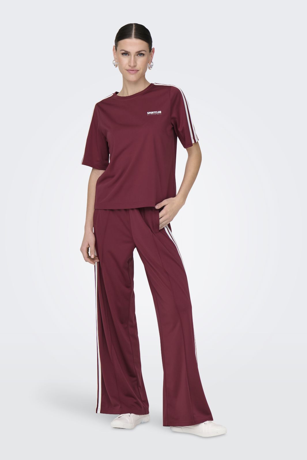 Only - Onlsports S/S O-Neck Top Ub Swt - 4832814 Ruby Wine Championship Sweatshirts 