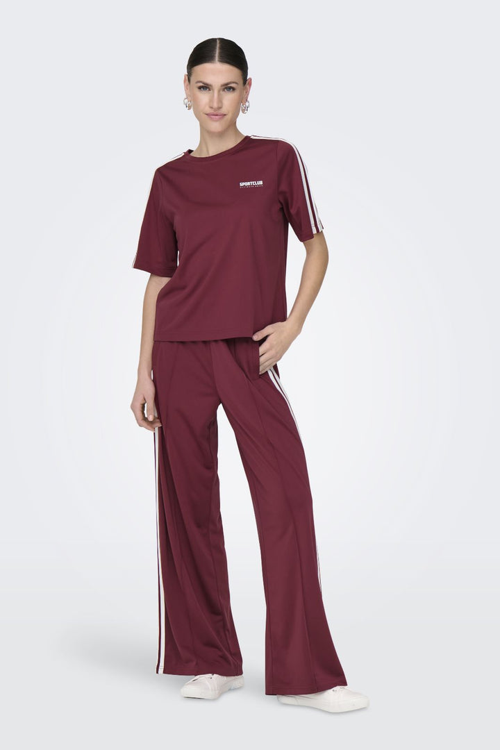 Only - Onlsports S/S O-Neck Top Ub Swt - 4832814 Ruby Wine Championship Sweatshirts 